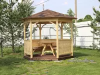 Беседка "Плетенка" шестигранная Архангельская