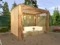 Пергола 2х3,5 м вид спереди