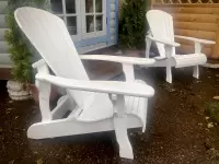 Кресло Адирондак белое фото 4