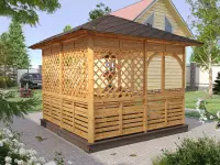 Квадратная беседка Аура размер 3Х3 №4