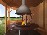 Беседка с местом под гриль фото