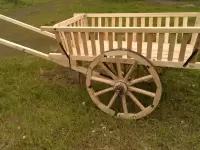 Деревянная телега, берёза