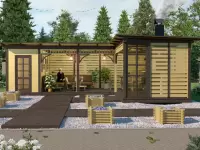 Веранда с лаунж зоной площадью 30м2 с подсобным помещением №2