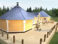 Банный комплекс "Баня+ гриль домик" 45 м2.