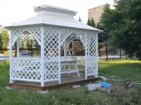 Беседка садовая \"Двина\" размер 2500х4300 овальная