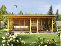 Беседка-веранда Октавия 3,7х7,5м №3