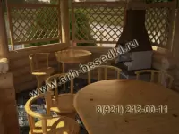 Беседка рубленная из бревна