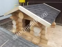 Рубленая будка для алабая