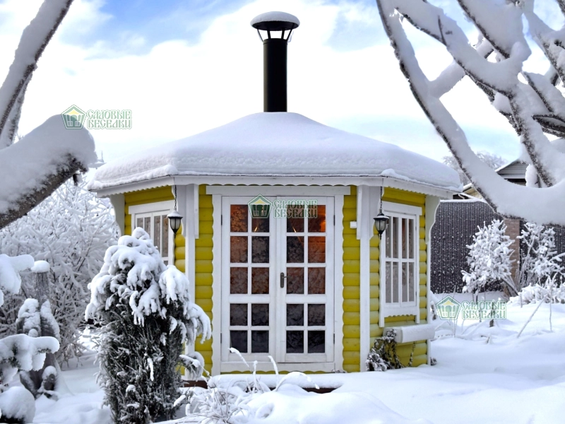 Гриль беседка из дерева Лайм 9,5м2 №9