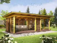 Беседка-веранда Октавия 3,7х7,5м №2