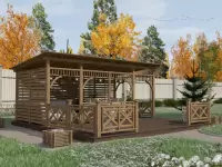 Веранда Маранта XXL 3х6 открытого типа по акции Все включено №12