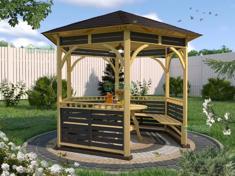 Беседка для дачи Летняя фото 3
